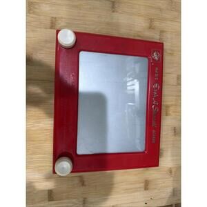 Vintage Etch A Sketch No. 505 Ohio Art Company Magic Screen Red Frame Working *